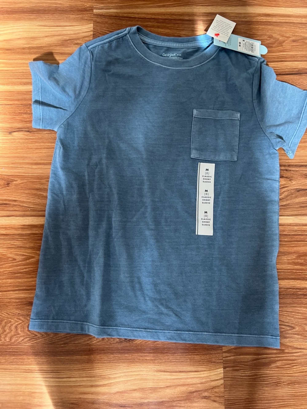 Cat & Jack Boys' Blue Short-Sleeve Pocket Tee
